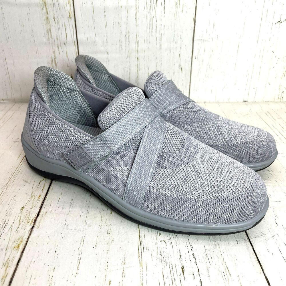 Orthofeet Amalya Womens Size US 10 Medium Gray Slip On Casual Comfort Shoes